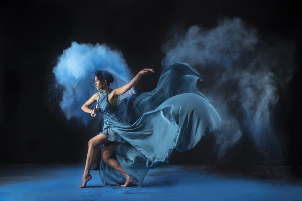 The Lady in Blue by Sita Gramich — canvas wall art