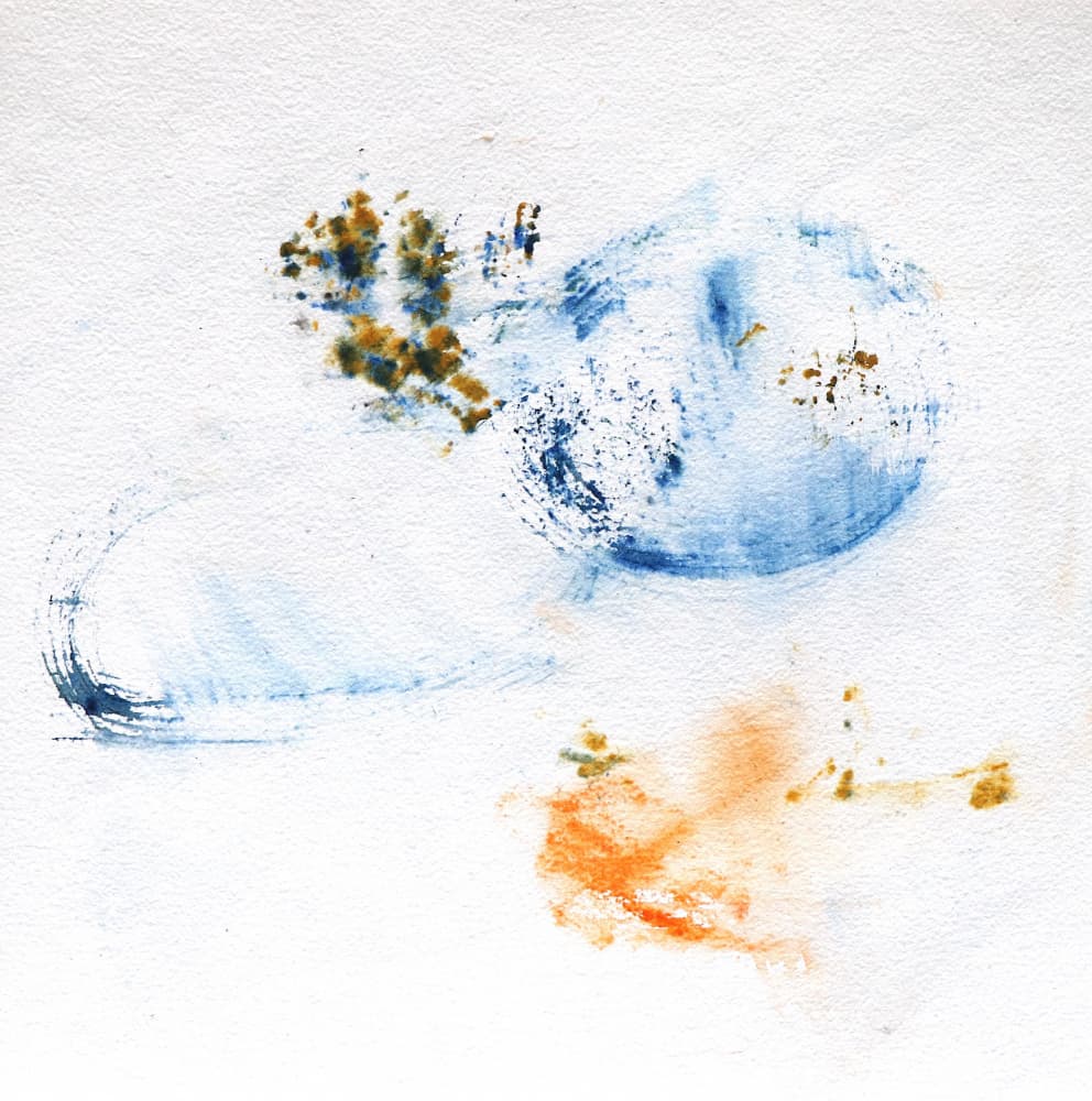 Fluid Blue Gold Abstract by Santhosh ch — canvas wall art