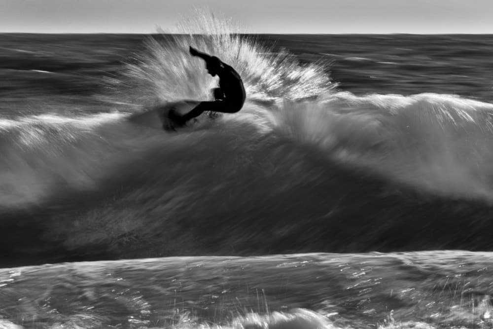 Surfer's Ocean Splash by Massimo Mei — canvas wall art