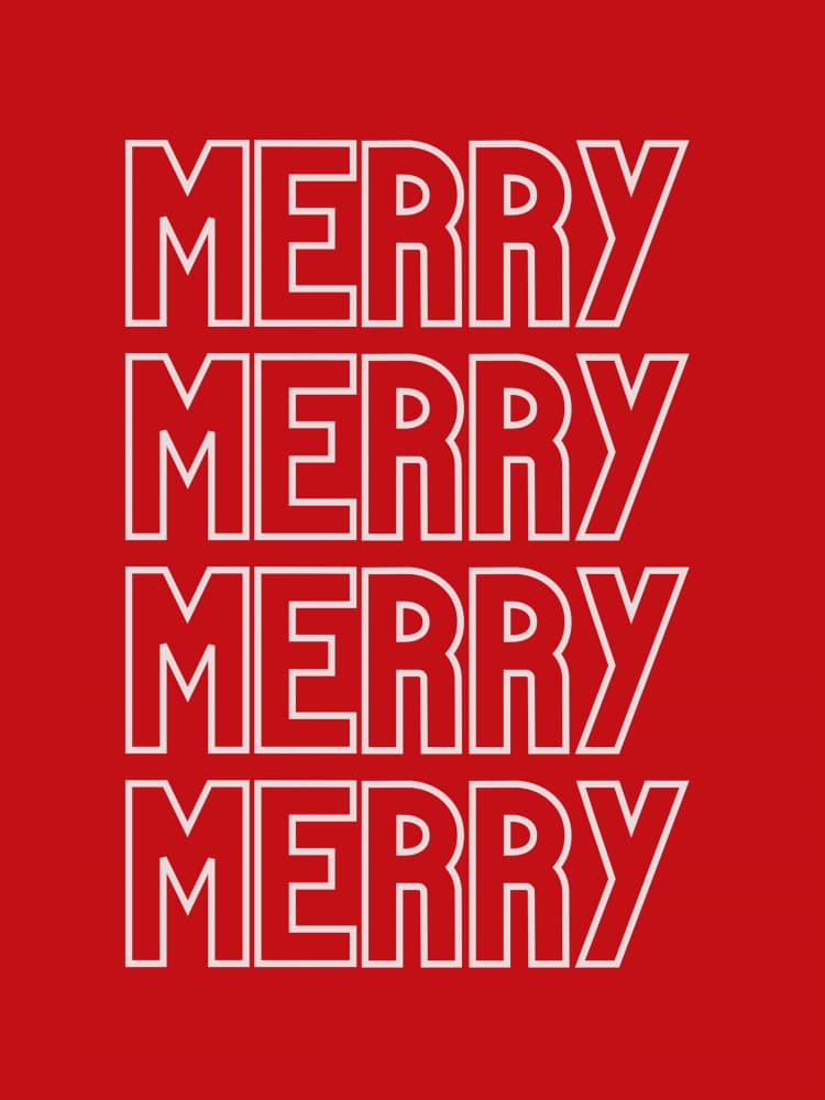 Festive Merry Design by Jolly and Dash — canvas wall art