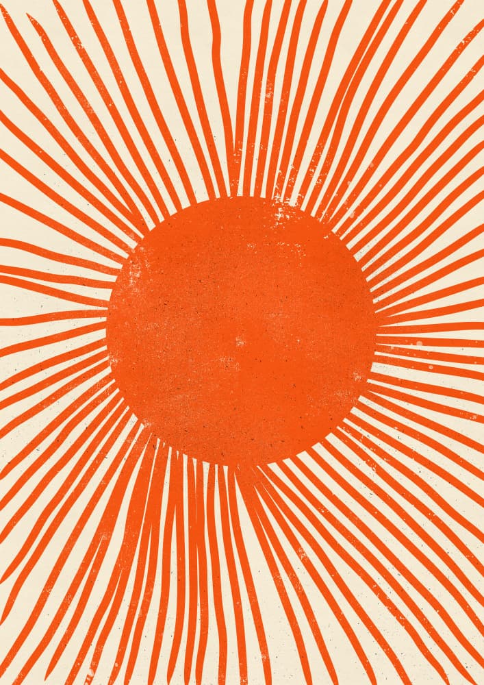 Radiant Orange Sun by Nicholas — canvas wall art