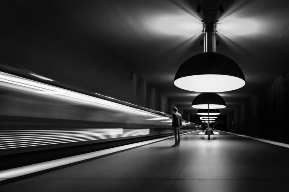 just in time by Andy Dauer — canvas wall art