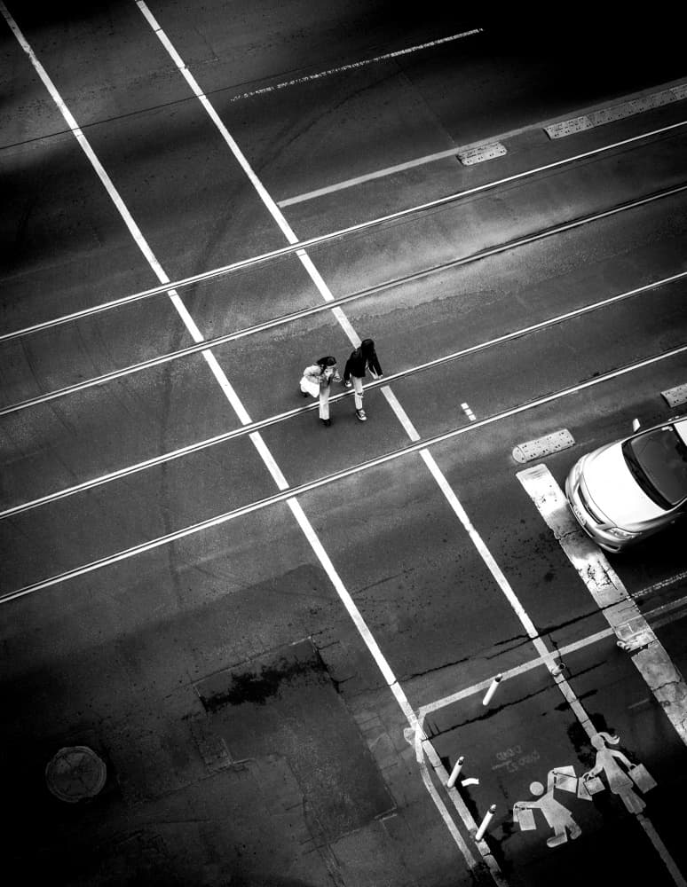 Crossing City Lines by Allan Li wp — canvas wall art