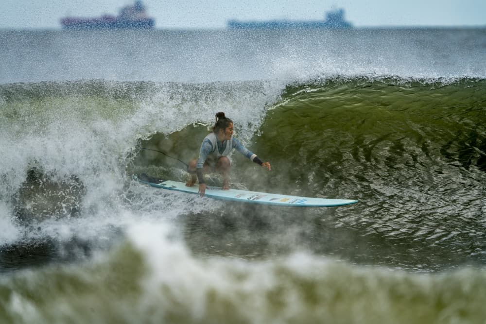 Surfing the Barrel by Robert Sherman — canvas wall art