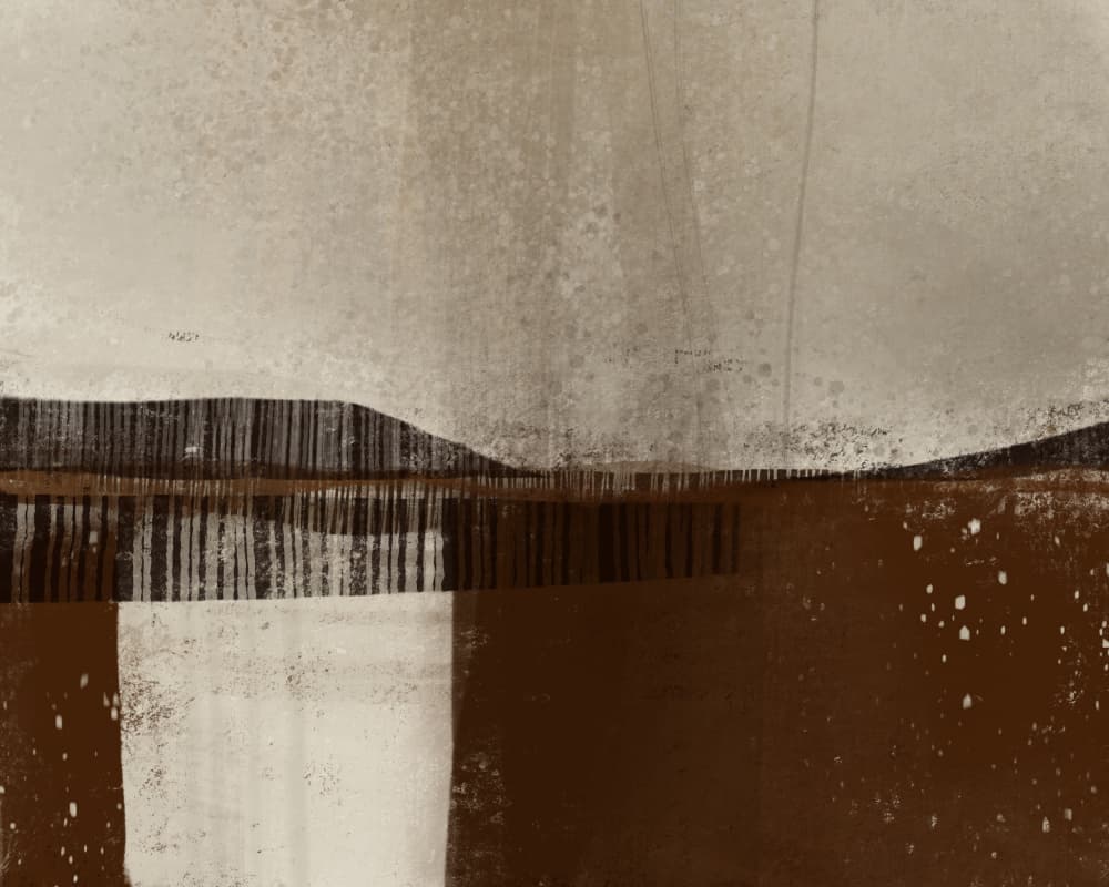 Earthy Horizon Abstract by MANSI SAXENA — canvas wall art