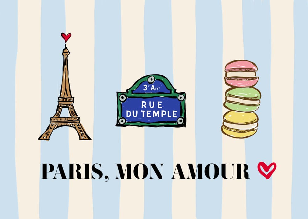 Whimsical Paris Icons by Rio Soléy — canvas wall art