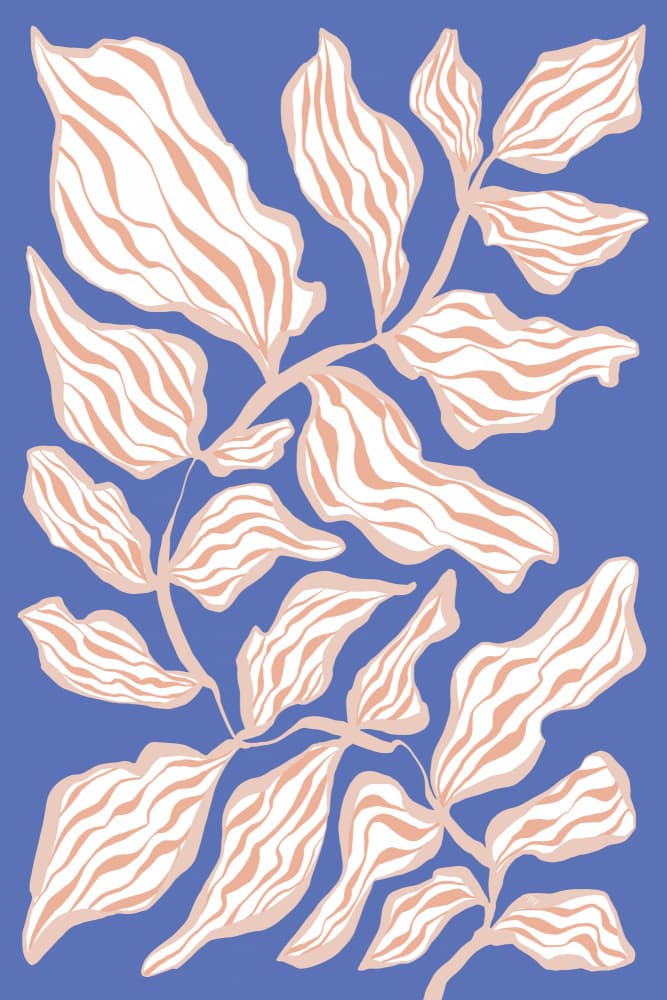 Serene Leafy Branches by Martina — canvas wall art