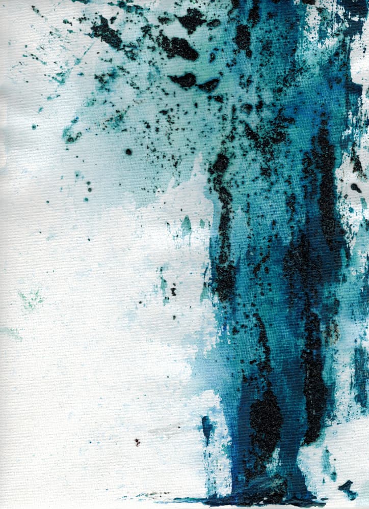Mysterious Blue Abstract by Deb Chaney — canvas wall art