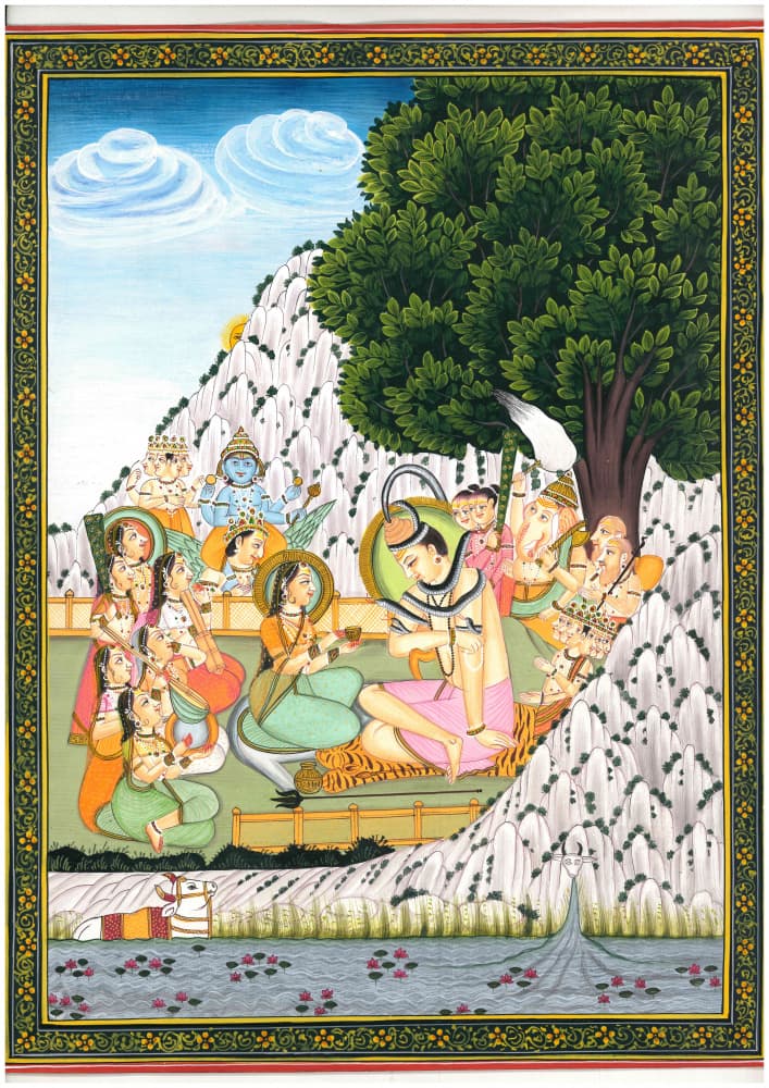 Shiva Parvati Divine Gathering by IMAGINEERS STUDIO — canvas wall art
