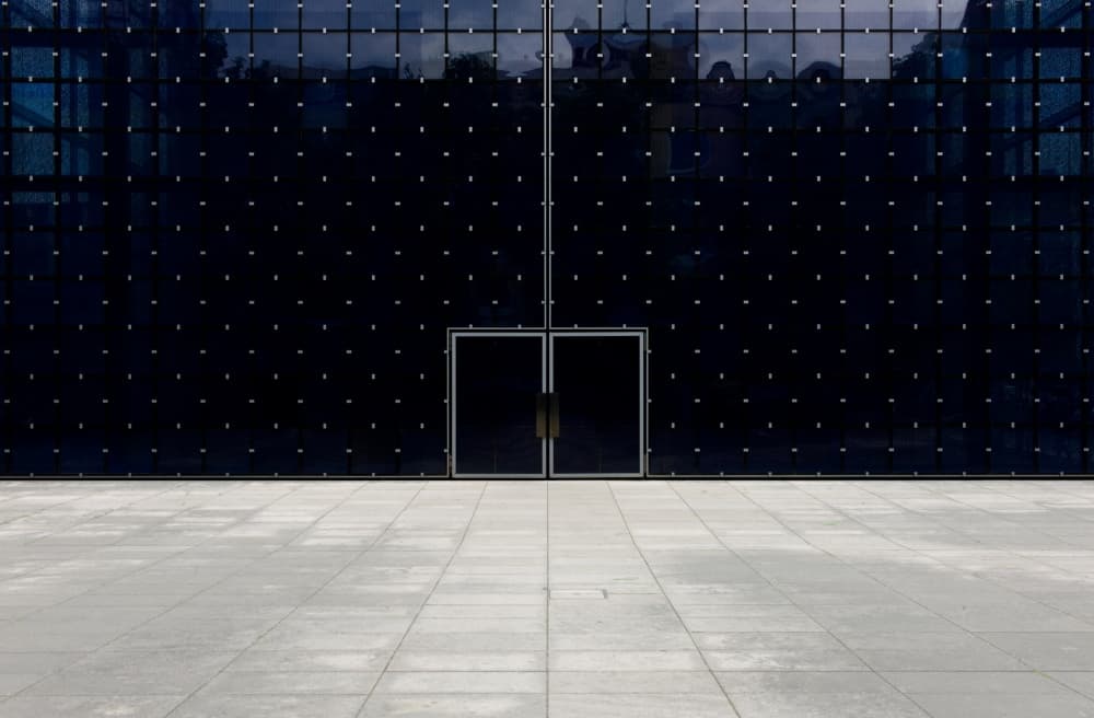 Modern Glass Facade by Hans Martin Doelz — canvas wall art