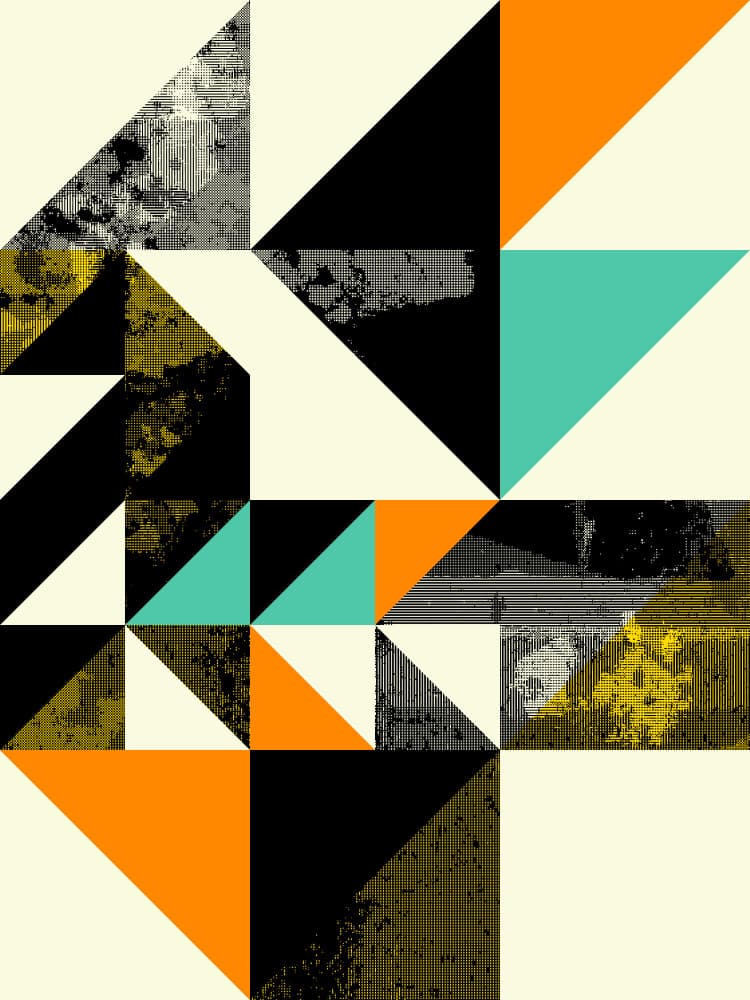 Textured Geometric Shapes by Petr Strnad — canvas wall art
