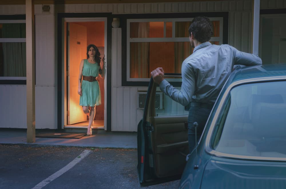 Motel Night Meeting by Fang Tong — canvas wall art