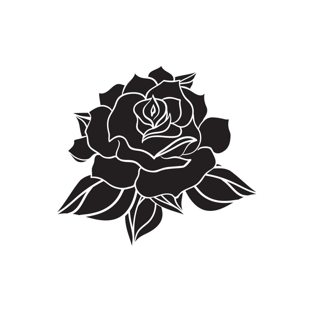 Elegant Black Rose by Marika Barsrsind — canvas wall art