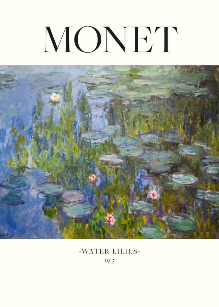 Water Lilies 1915 by Claude  Monet — canvas wall art