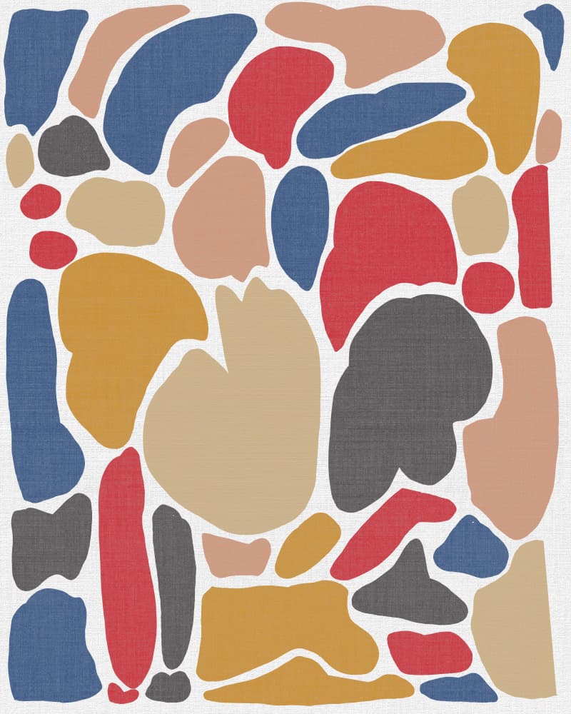 Colorful Abstract Shapes by Josie George — canvas wall art
