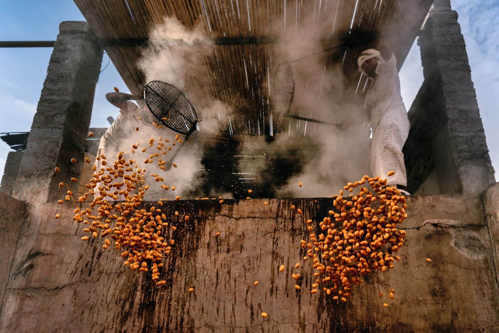 Peanut Roasting Steam by Haitham AL Farsi — canvas wall art