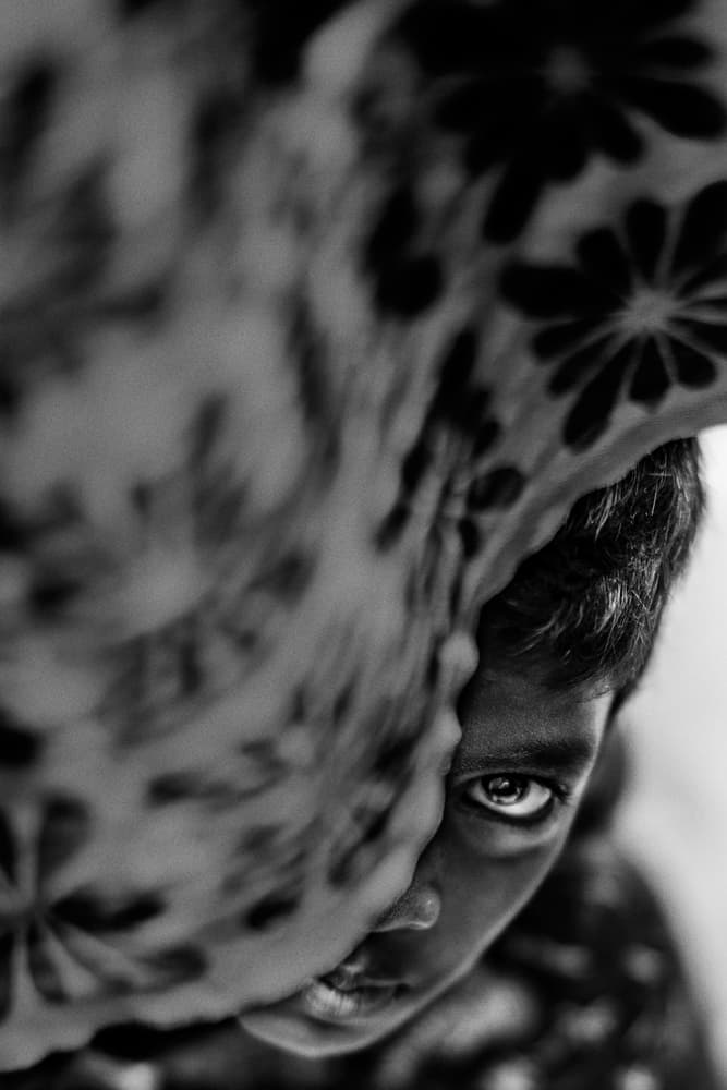 Hidden Child's Gaze by Sefa Yamak — canvas wall art