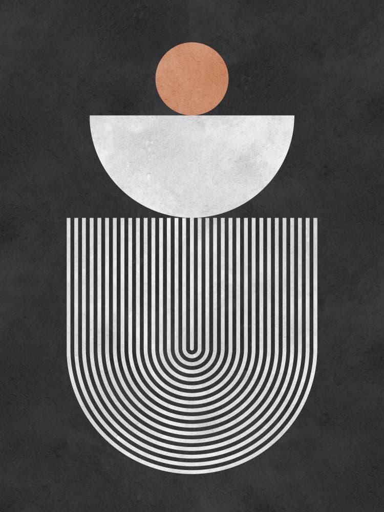 Terracotta Moon Arch by Vitor Costa — canvas wall art
