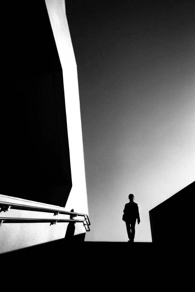 Modern Steps Silhouette by Kentaro Watanabe — canvas wall art