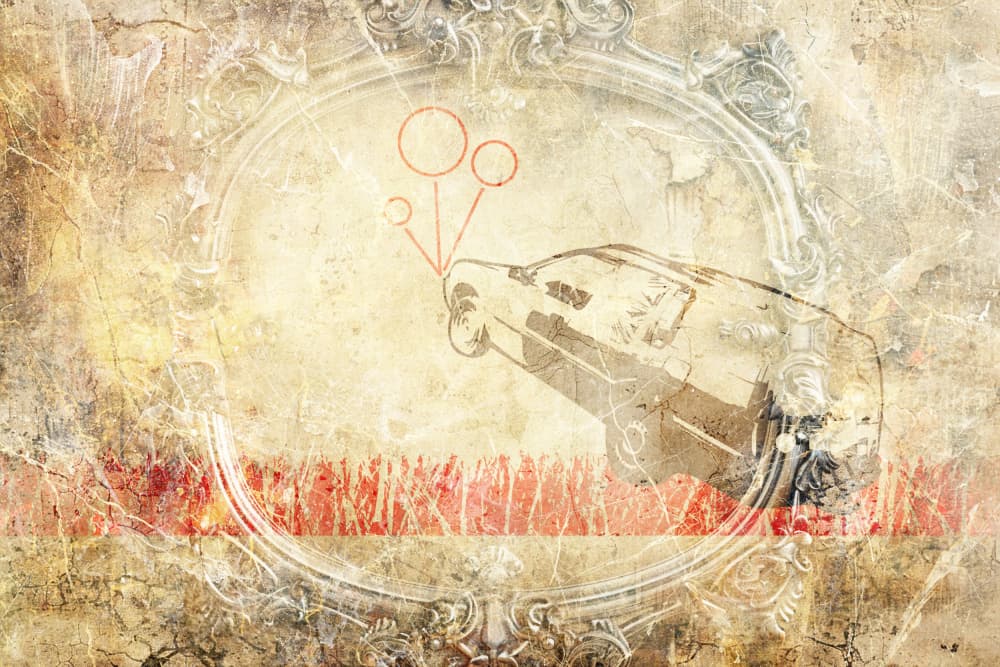 Abstract Vintage Car by Rafal Kulik — canvas wall art
