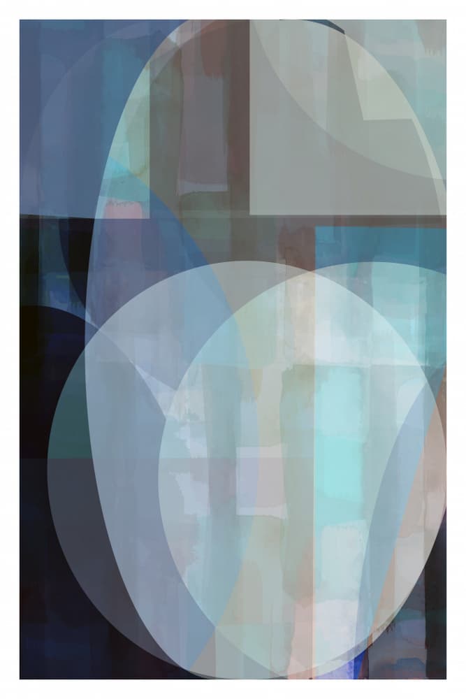 Serene Blue Geometry by cartissi — canvas wall art