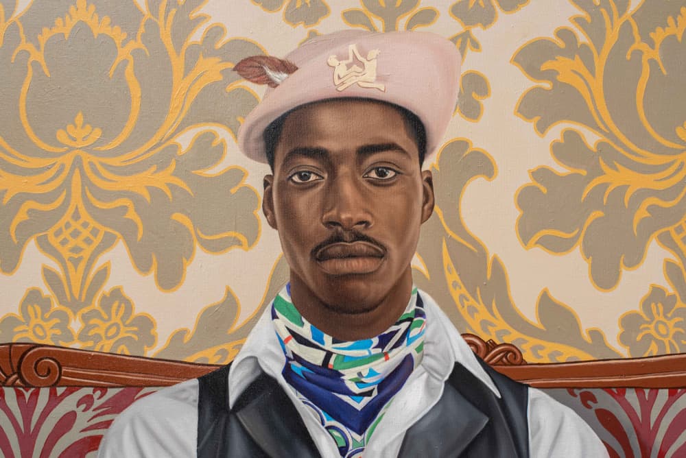 Elegant Man in Beret by Damilare Jamiu — canvas wall art