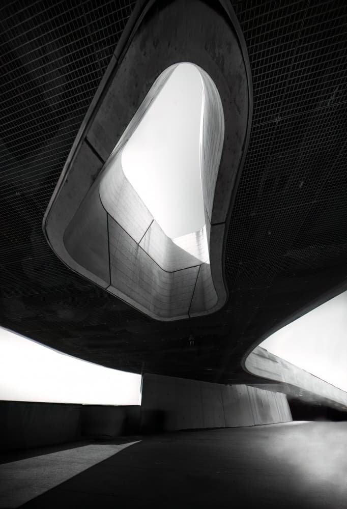 Modern Architectural Curves by Mike He — canvas wall art