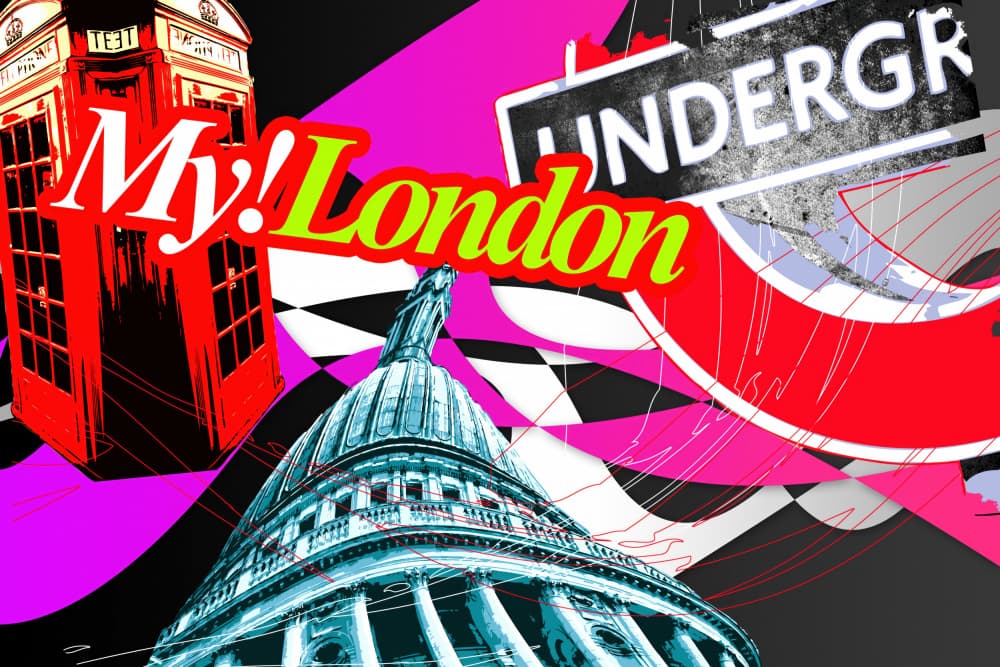 Vibrant London Pop Art by Rafal Kulik — canvas wall art
