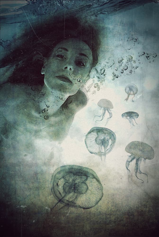 Ethereal Underwater Dream by Lucyna Łazarska  ( Lucynda Lu ) — canvas wall art