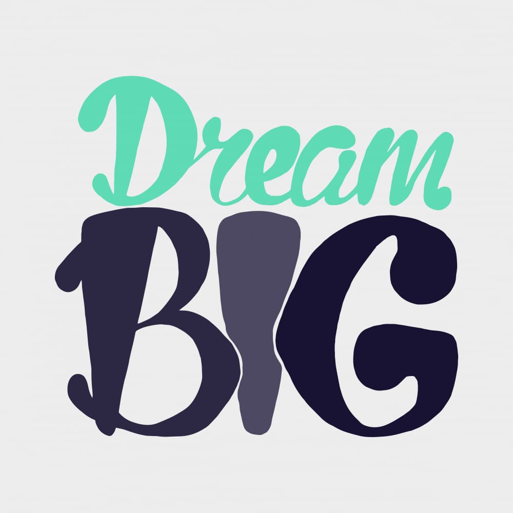 Dream Big Inspirational Quote by Marika Barsrsind — canvas wall art