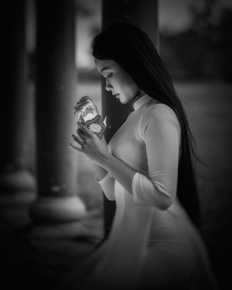 Vietnamese Woman Gentle Glow by ADIREK M — canvas wall art