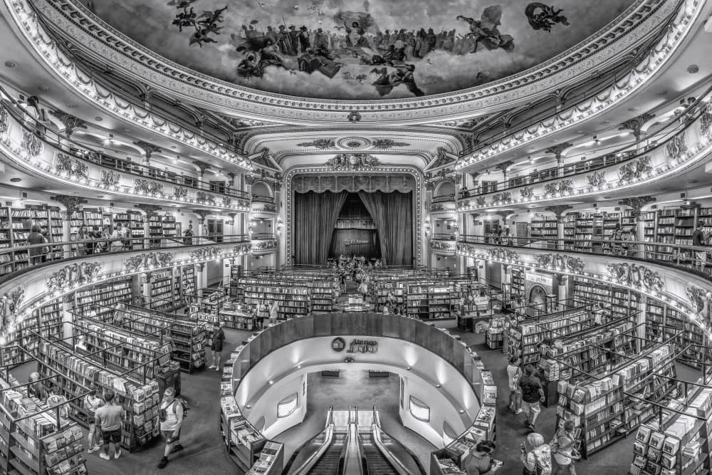 Grand Theater Bookstore by Mei Xu — canvas wall art