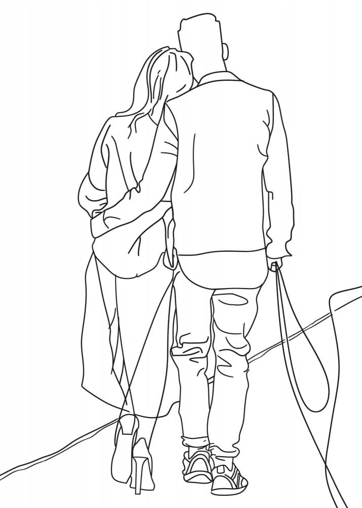 Romantic Walk Together by Justyna Jaszke — canvas wall art