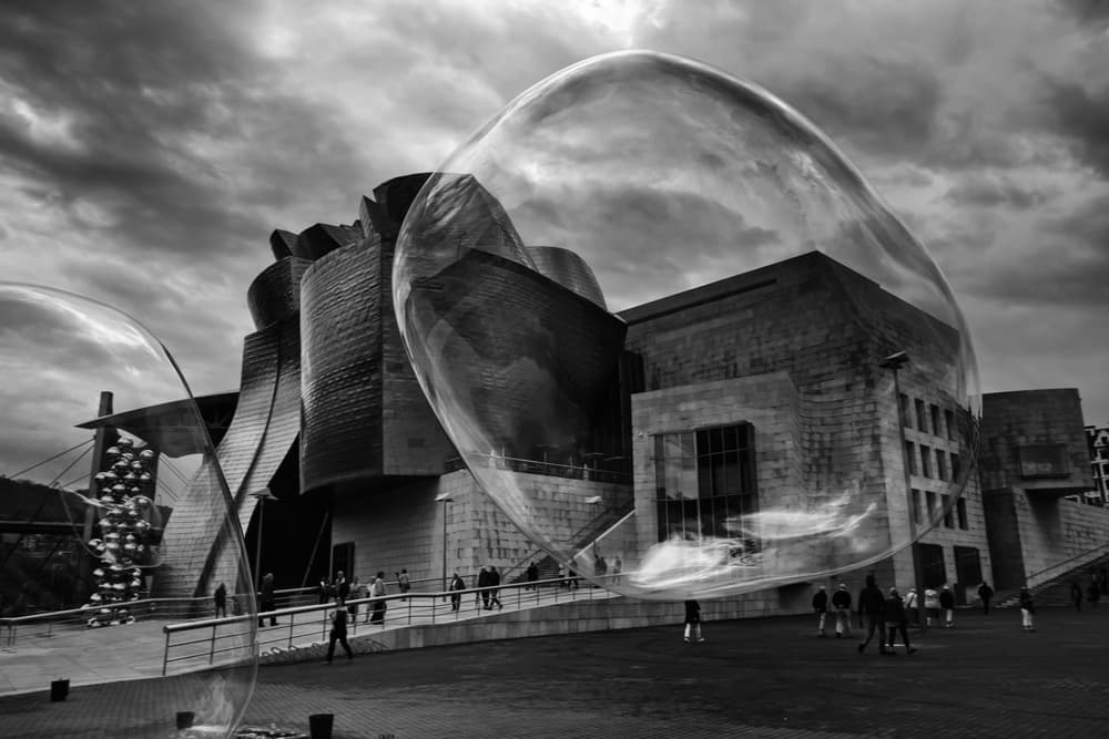 Dramatic Museum Bubbles by Andrzej Krawczyk Photography — canvas wall art