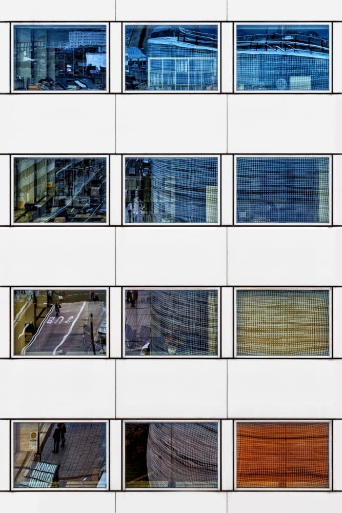 Reflected Urban Patterns by Dennis Mohrmann — canvas wall art