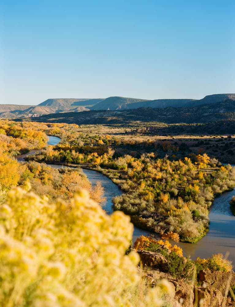 Golden Autumn River Valley by Bethany Young — canvas wall art