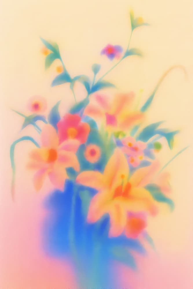 Dreamy Pastel Flowers by Frida Floral Studio — canvas wall art