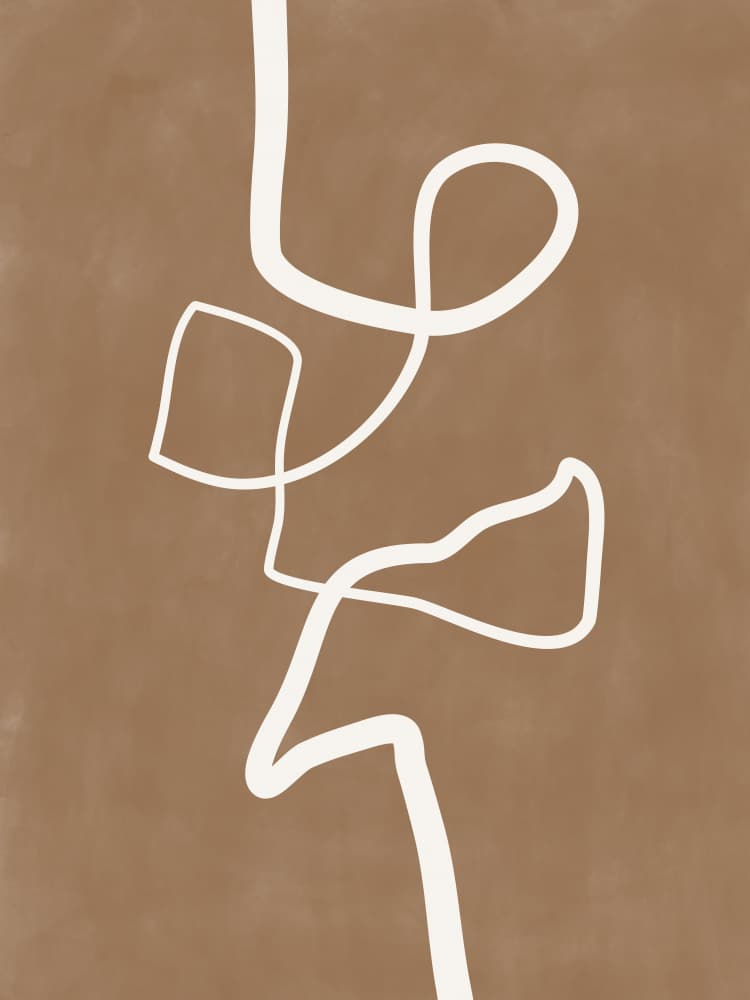Abstract Flowing Line by Elena Ristova — canvas wall art