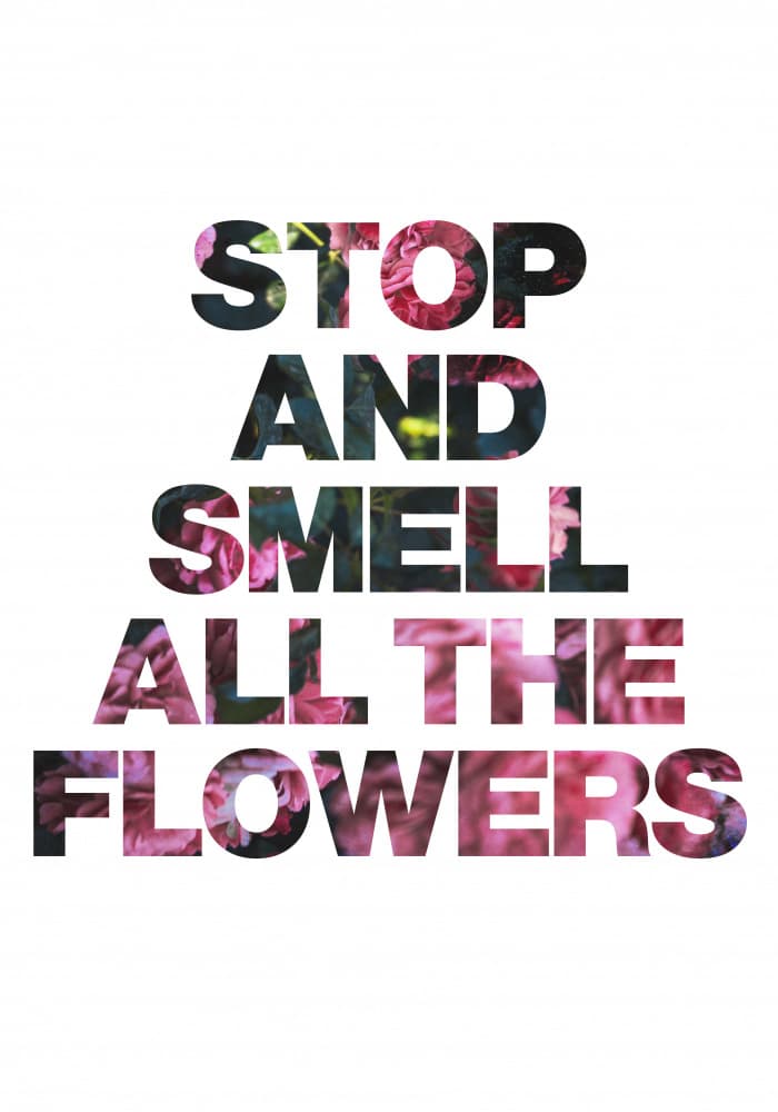 Pink Floral Typography Message by Sarah Manovski — canvas wall art