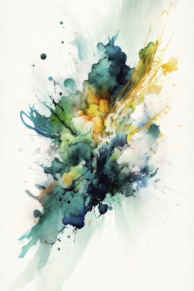 Vibrant Watercolor Burst by Mauro — canvas wall art