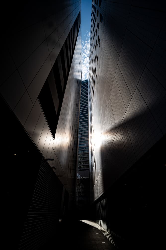 Urban Canyon Sunlight by Masami Kondo — canvas wall art