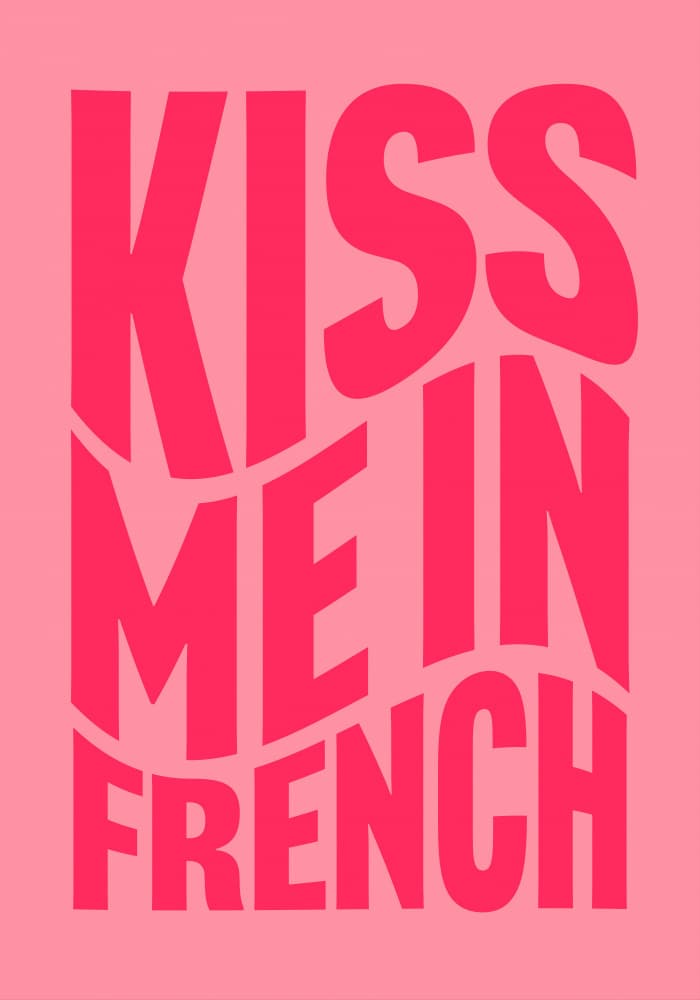 Kiss Me In French by Athene Fritsch — canvas wall art
