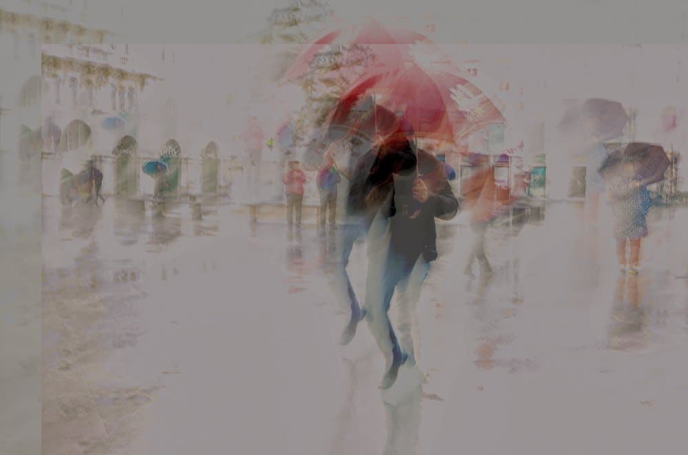 Rainy City Blur by Donatella Basso — canvas wall art