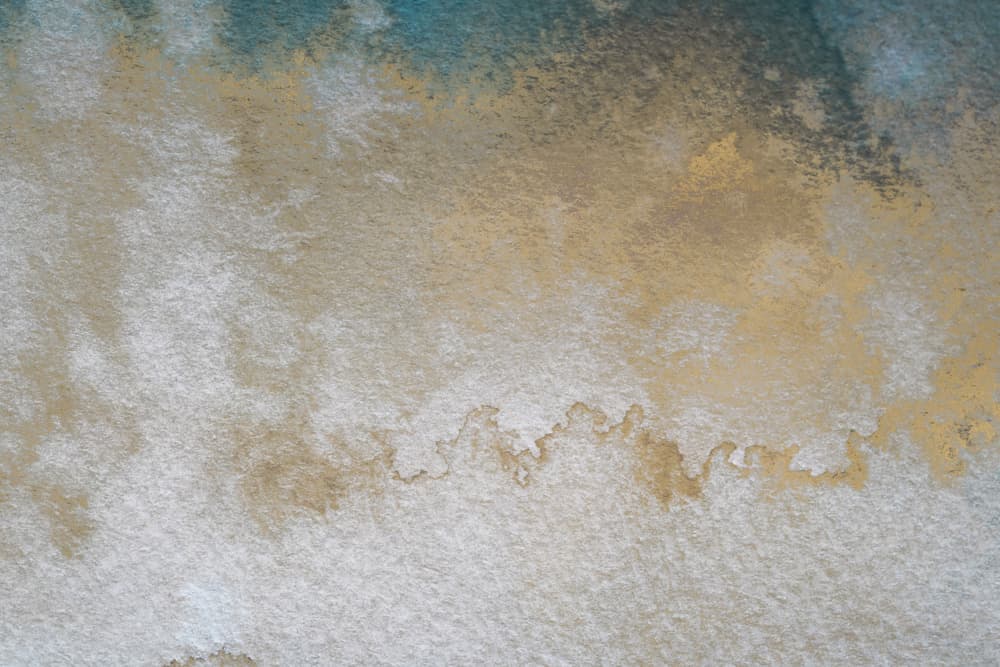 Golden Aqua Abstract by Bilge Paksoylu — canvas wall art
