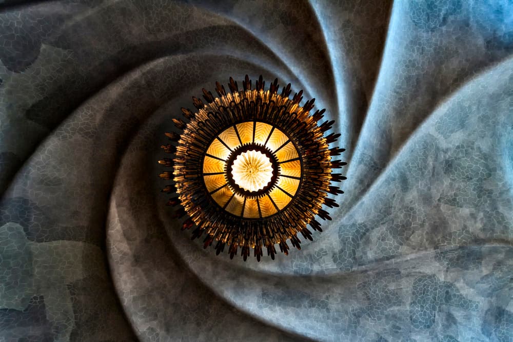 Swirling Ceiling Light by Daniele Atzori — canvas wall art