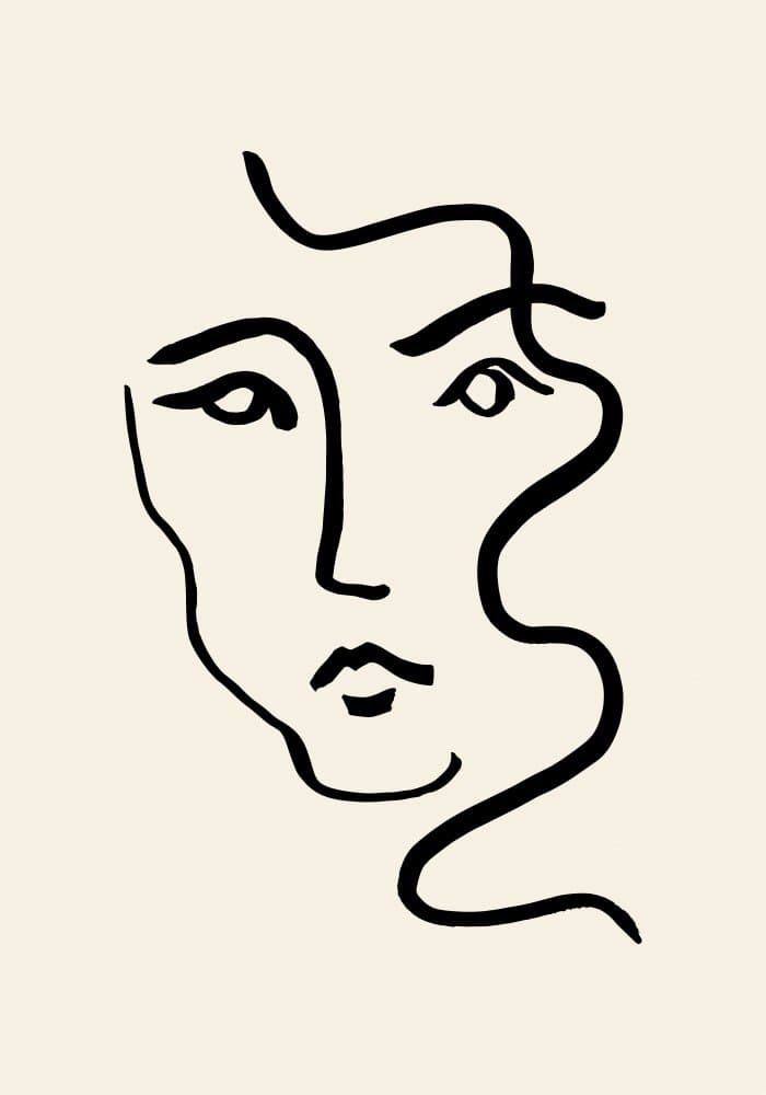 Elegant Line Portrait by Pictufy Studio — canvas wall art