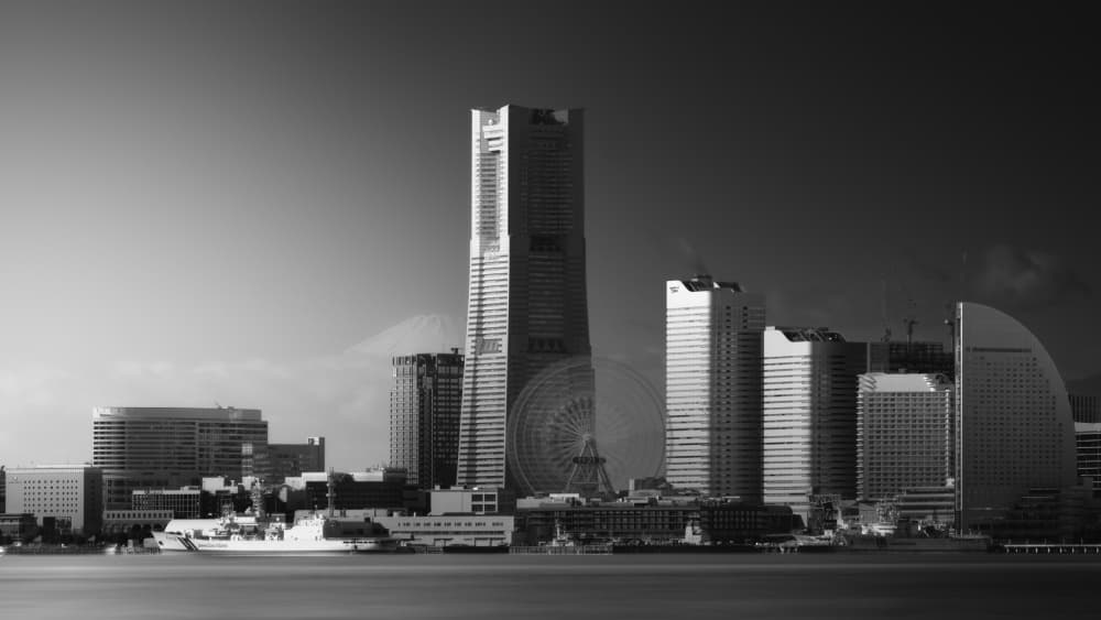 Serene Yokohama Skyline by Dr. Akira TAKAUE — canvas wall art