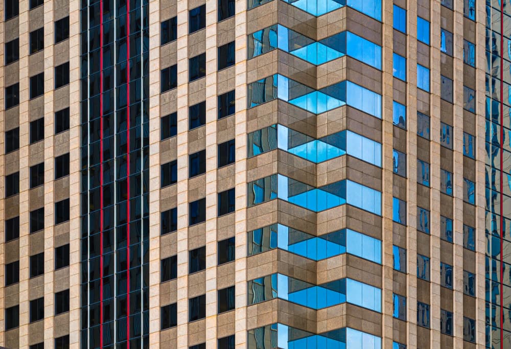 Modern Building Reflections by Andrew Beavis — canvas wall art