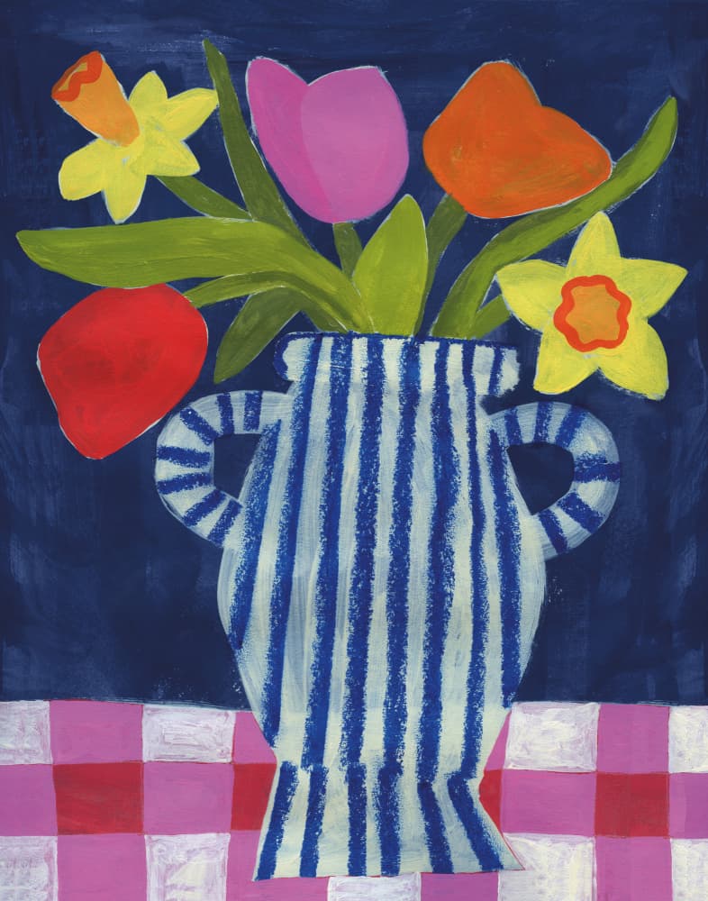 Vibrant Spring Flowers by Susan Black — canvas wall art