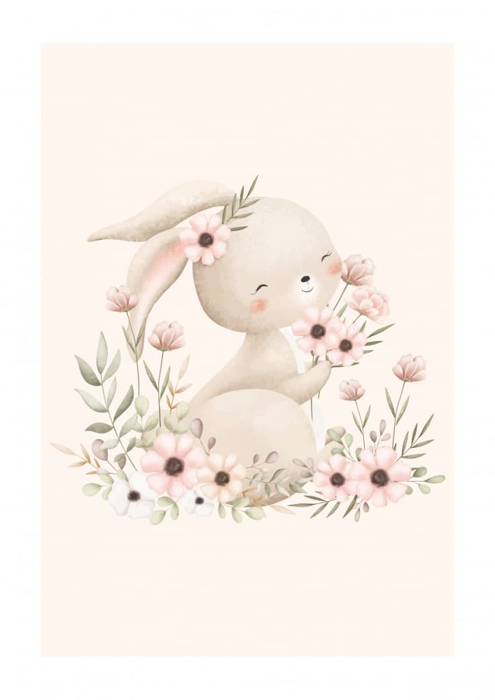 Sweet Bunny Blossoms by Saskia Michele — canvas wall art